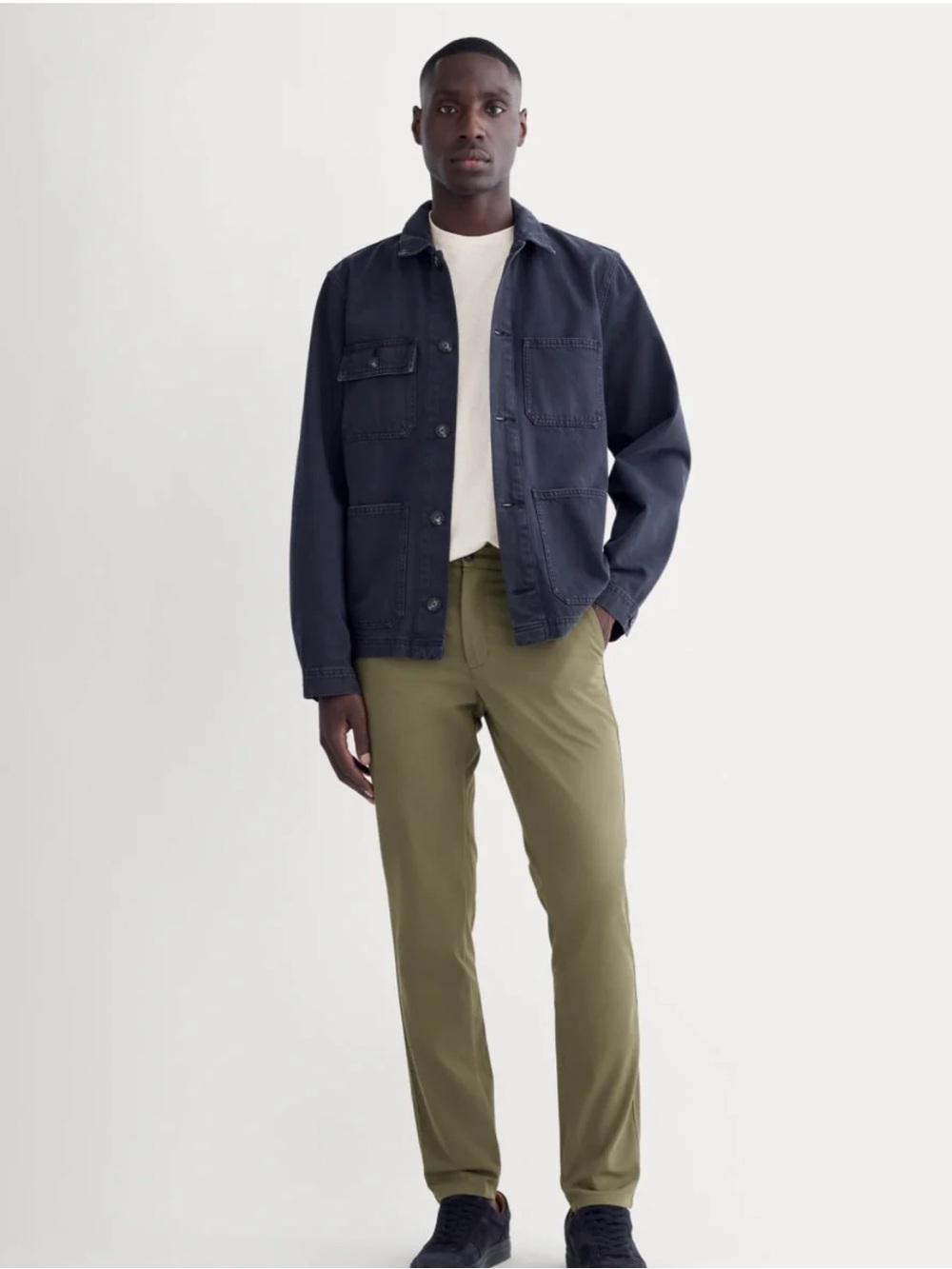 Everlane slim fit performance chino pants Kalamata green size 38x30 new mens